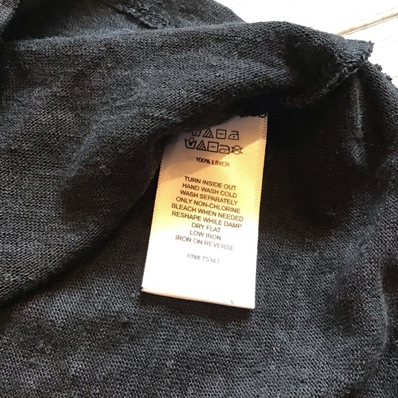 Willi Smith | Black knit linen top, EUC - Picture 6 of 8